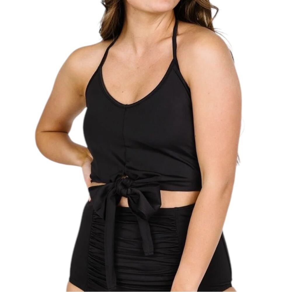 Kortni Jeane Black Swim Top and Bottom